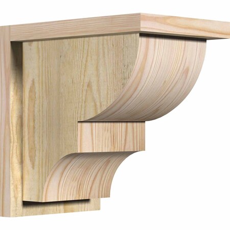 Ekena Millwork Ridgewood Rough Sawn Corbel w/Backplate, Douglas Fir, 8"W x 12"D x 12"H COR08X12X12RID01RDF
